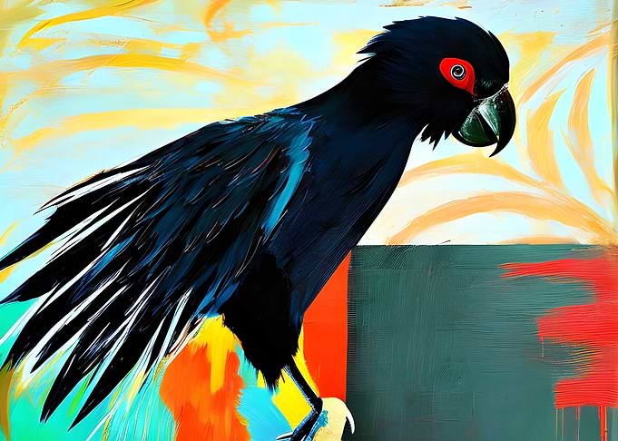 Black cockatoo Art