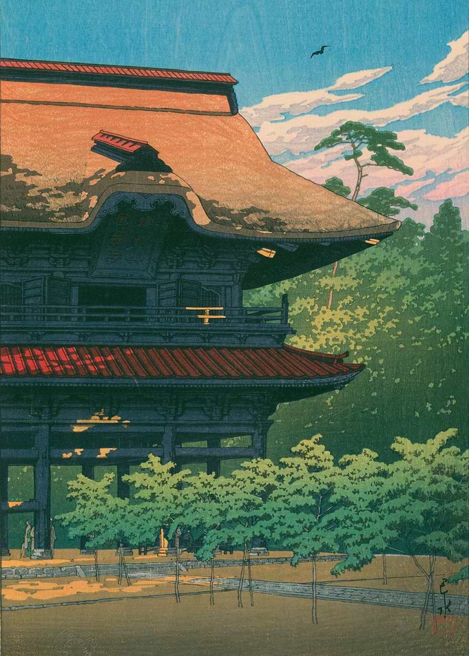 Kawase Hasui Kencho Temple