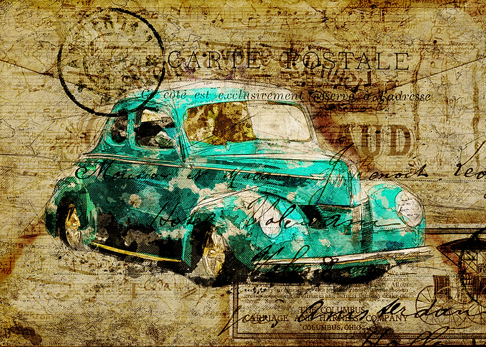 classic car poster