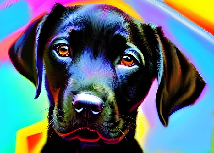 Black labrador face