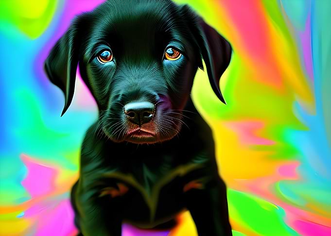 Black labrador puppy