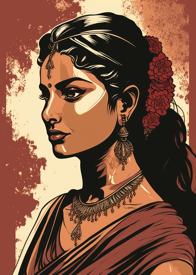 Indian Woman Art