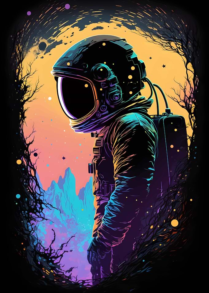 Colorful astronaut