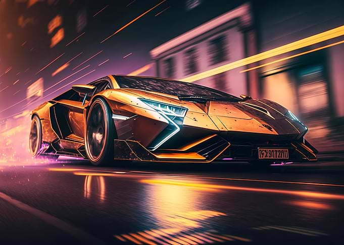Futuristic supersport car