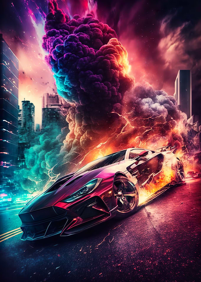 Vibrant Hurricane Car