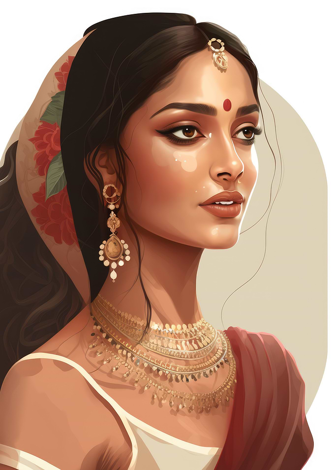 Indian Woman Art