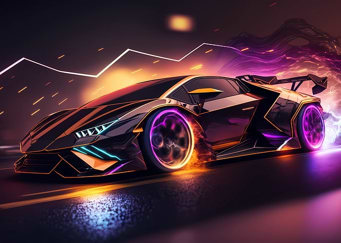 Futuristic supersport car
