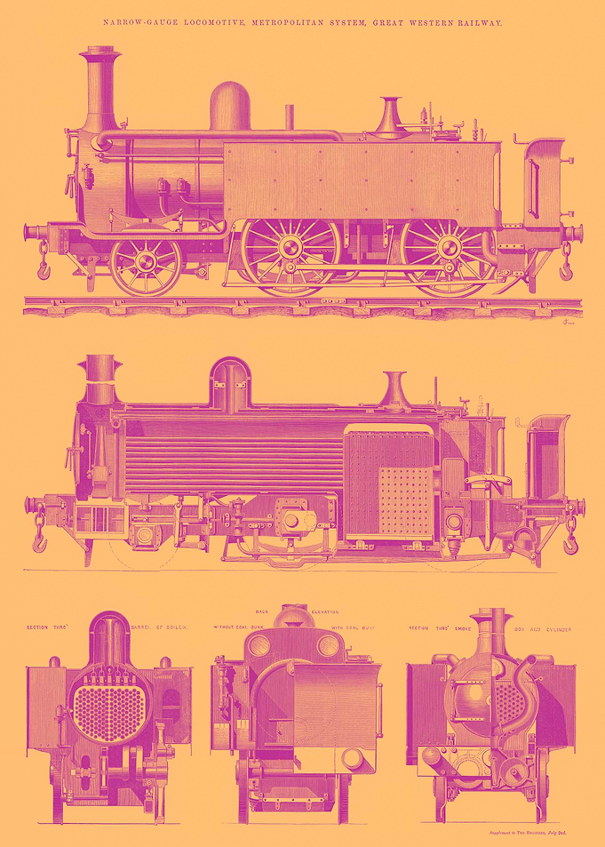 Vintage locomotive train