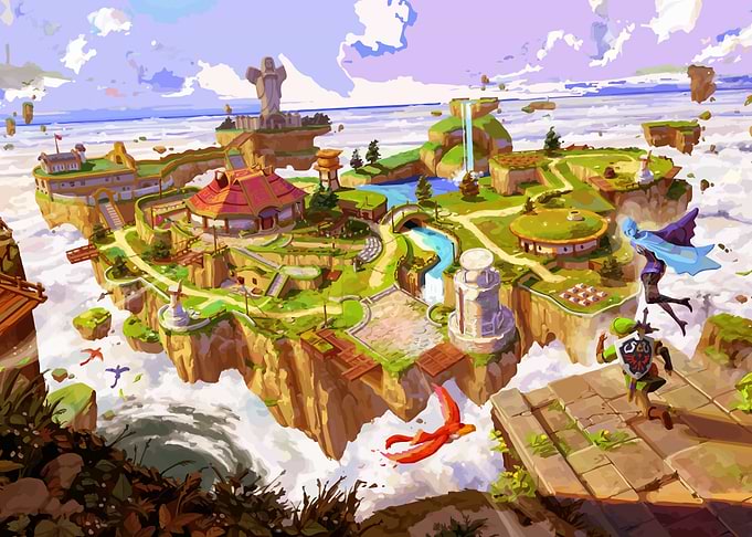 Link on island