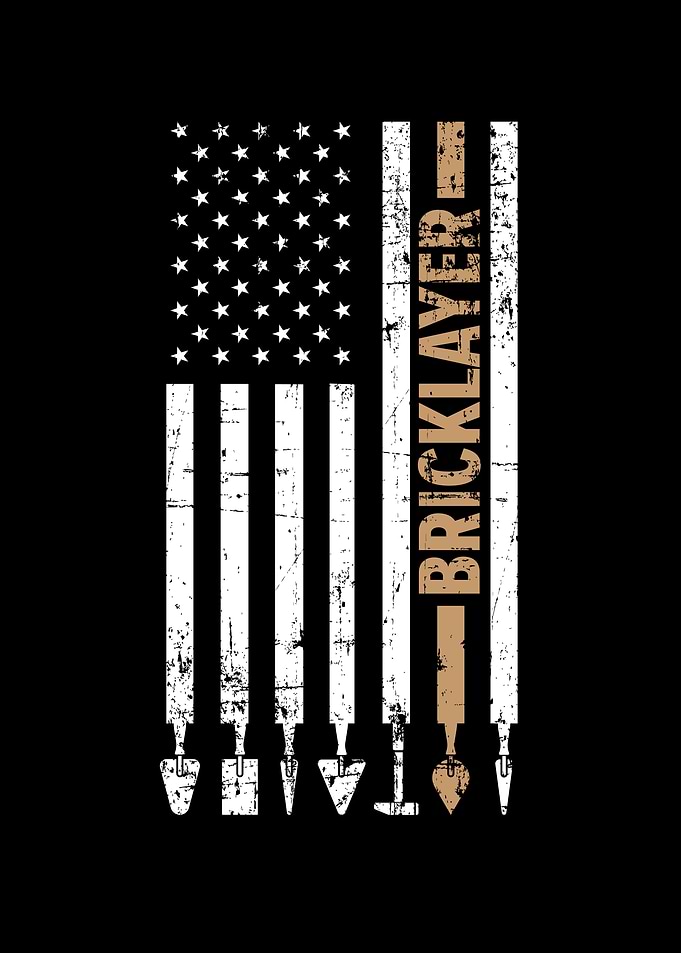 USA Flag Bricklayer