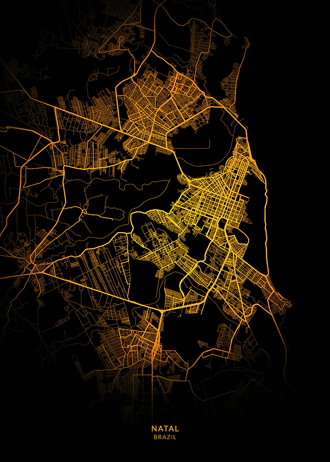 Natal City Map Gold
