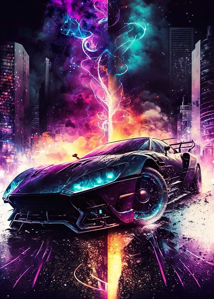 Abstract Sports Car