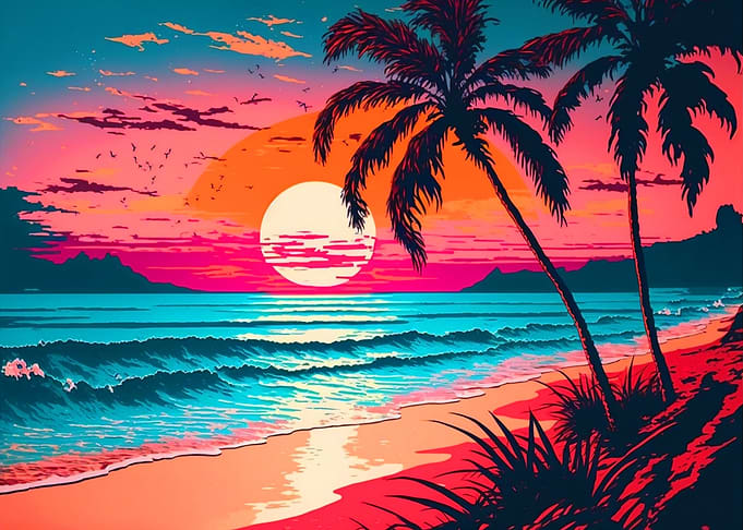 Sunset at the Sea Beach