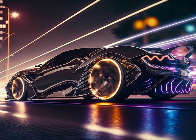 Futuristic supersport car