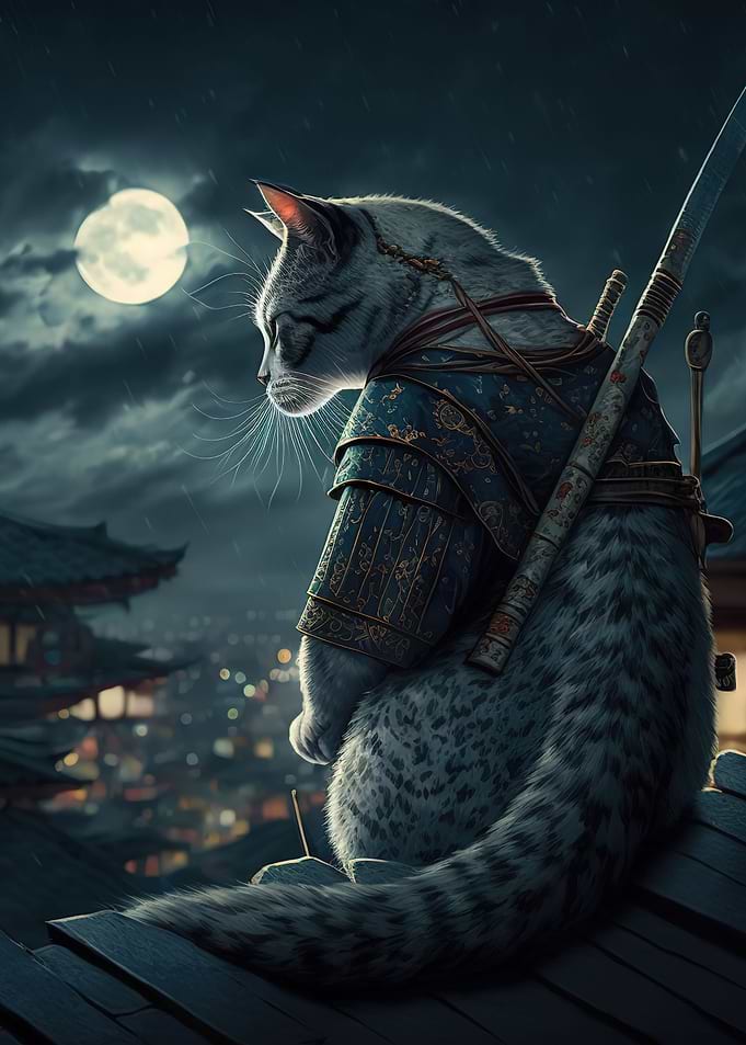 Samurai Cat Japan