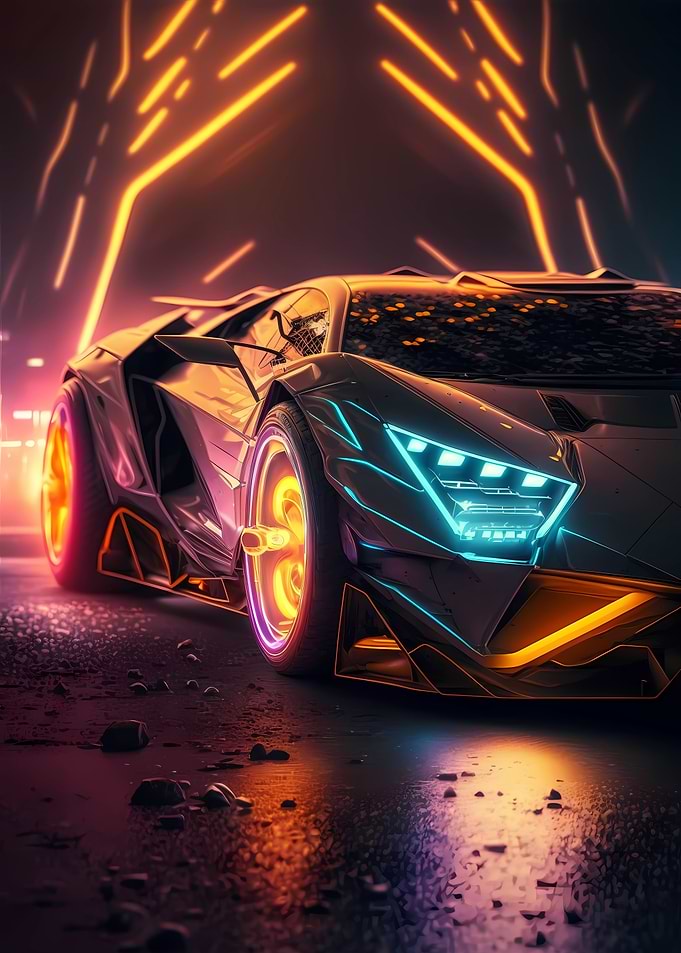 Futuristic supersport car