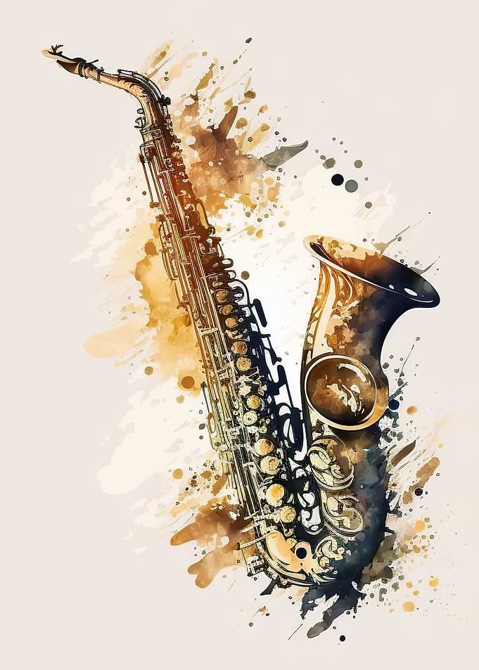 Golden saxophone