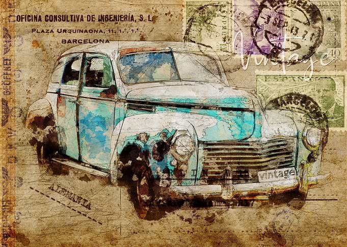 classic car poster