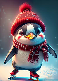 Ice Skating Penguin
