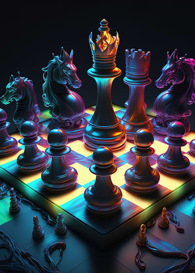 game chess sport neon