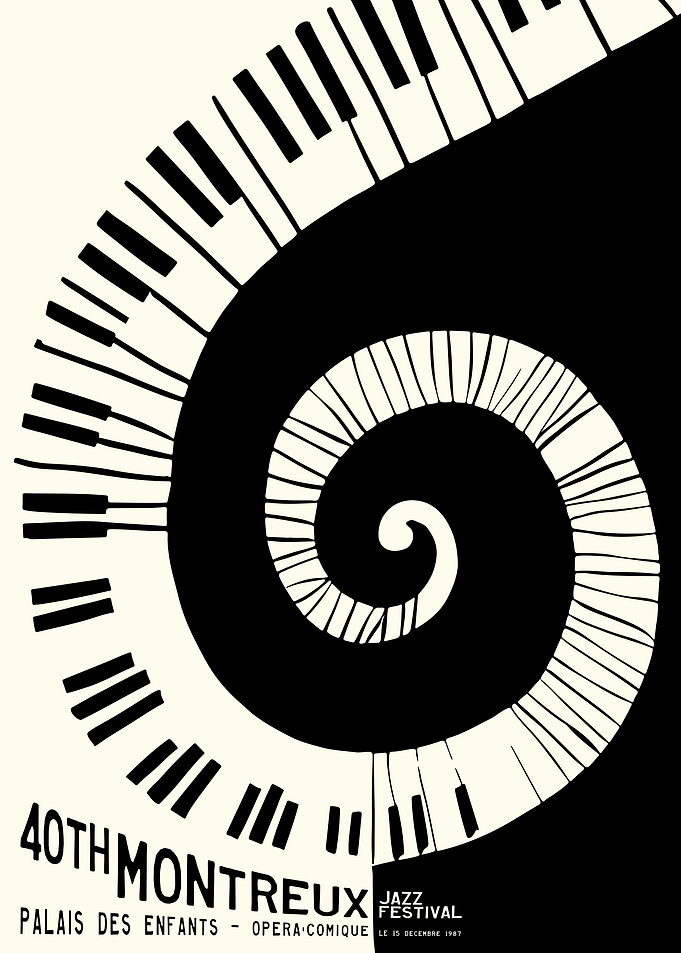 Black and White Jazz Print