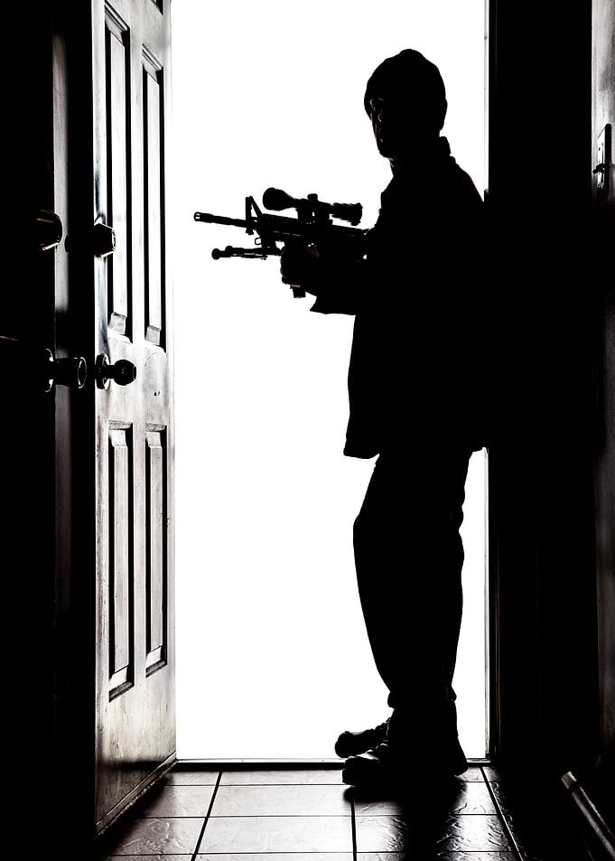 Intruder with AR 15