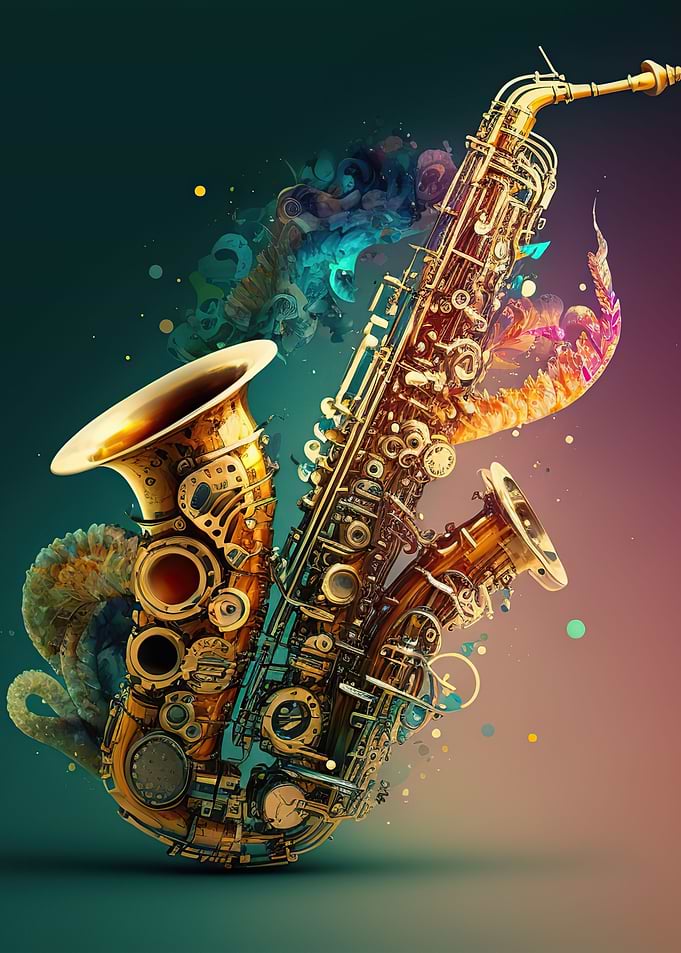 Golden saxophone