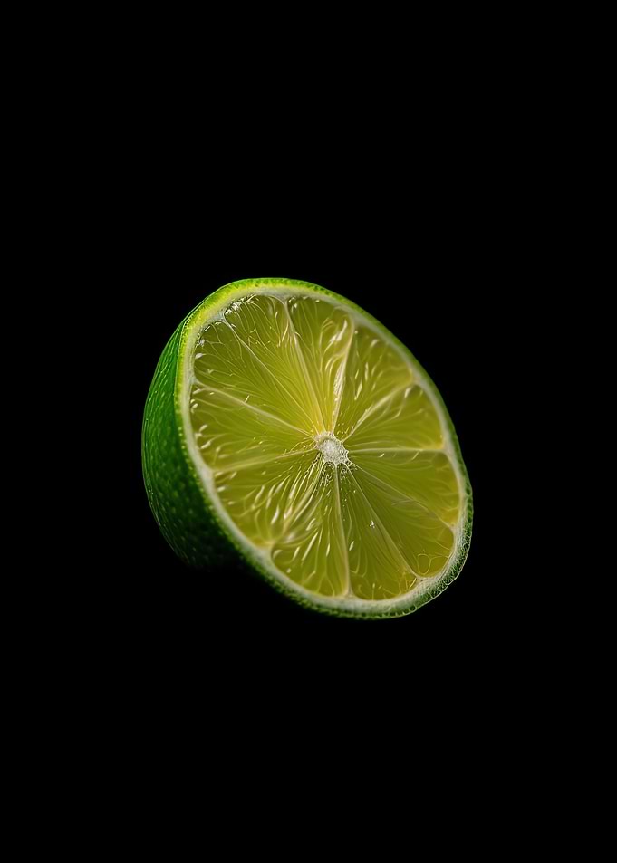 Sliced lime fruit