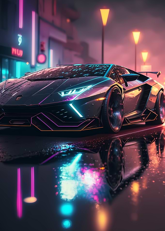 Futuristic supersport car