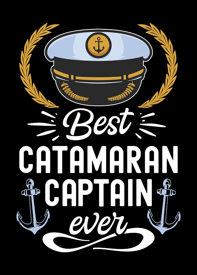 Funny Catamaran Captain