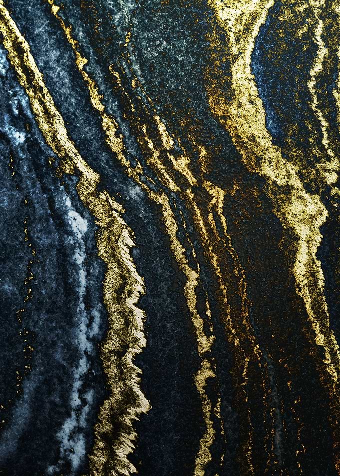 Gold Blue Marble