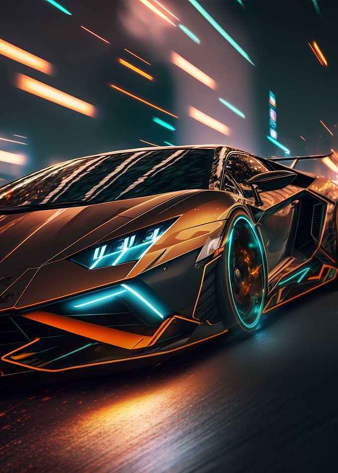 Futuristic supersport car