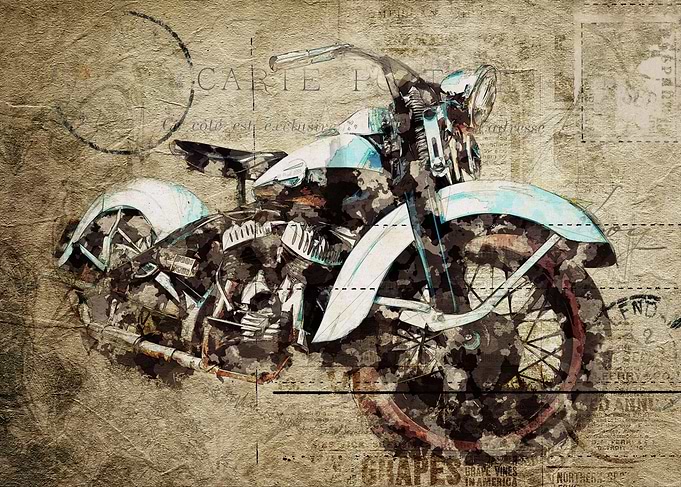 motor art poster