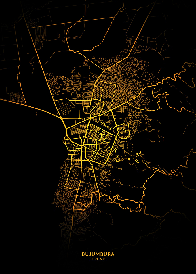 Bujumbura City Map Gold