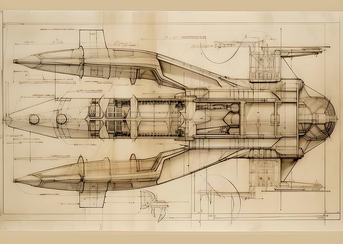 Alien spaceship schematic