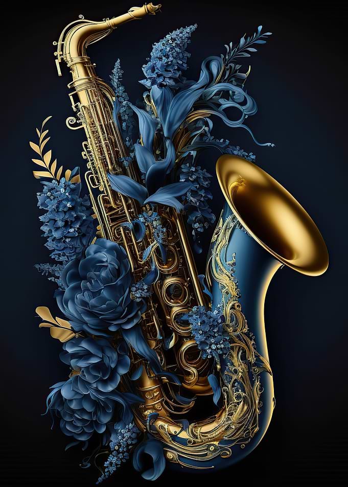 Golden saxophone