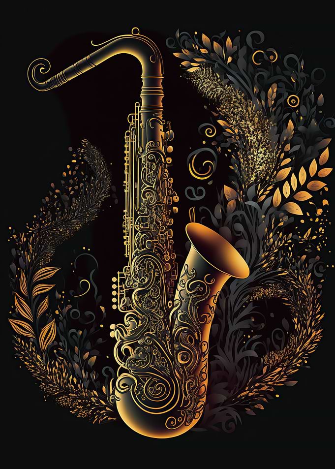 Golden saxophone