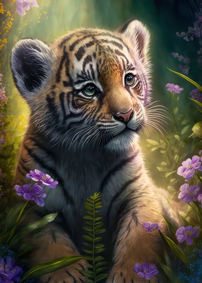 Cute Baby Tiger