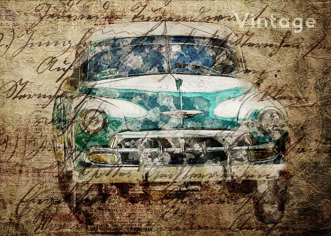 classic car poster