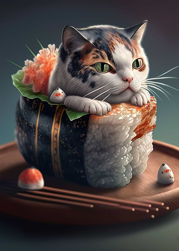 cat sushi