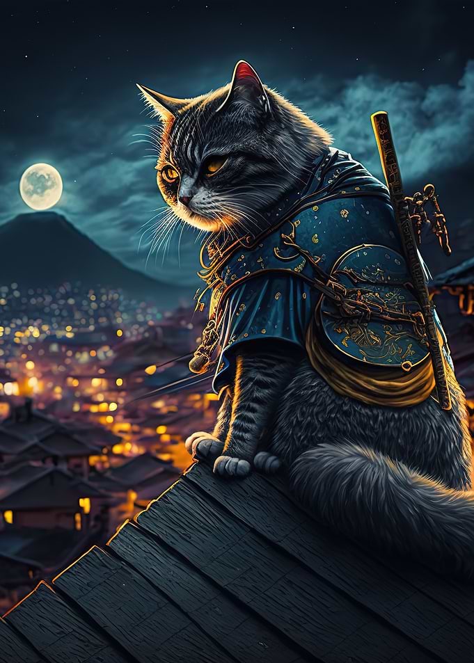 Samurai Cat Japan