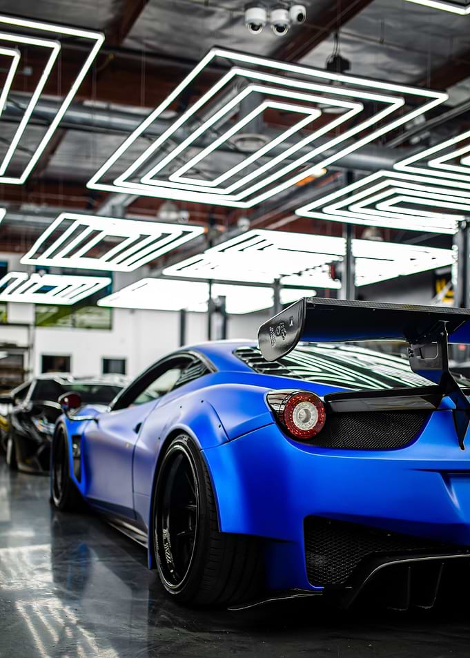 Blue Ferrari Racing Car