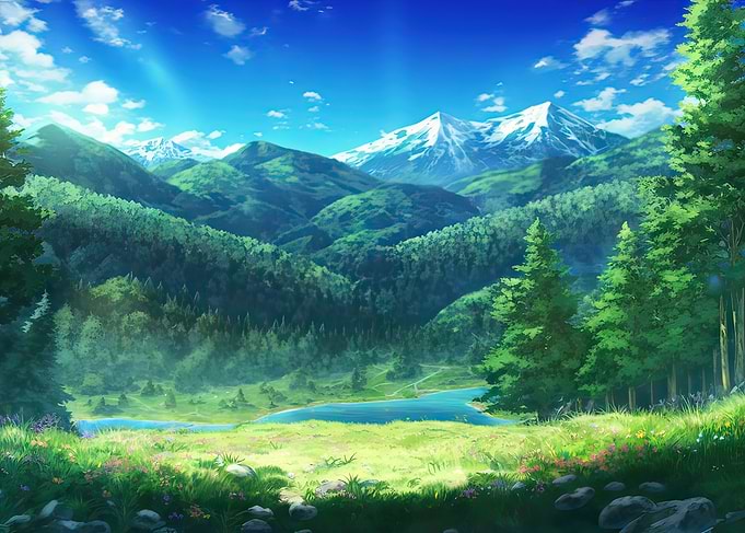 Lake in front of Mountains