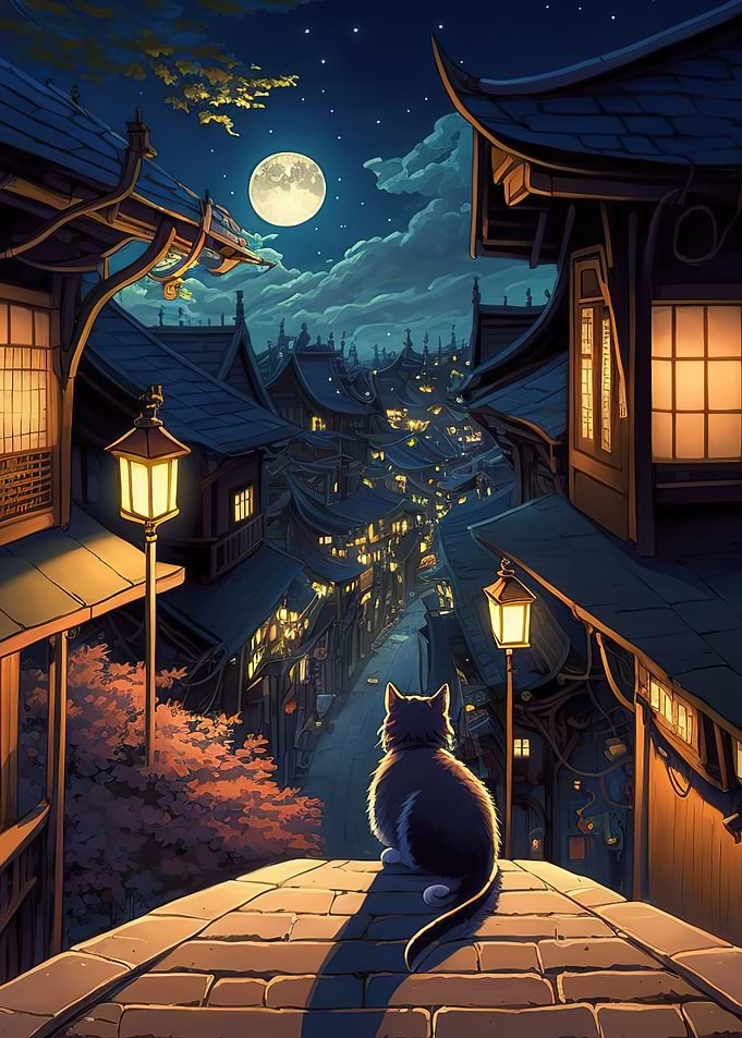 The Moon Night Cat Japan