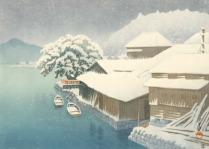 Evening Snow at Ishinomaki