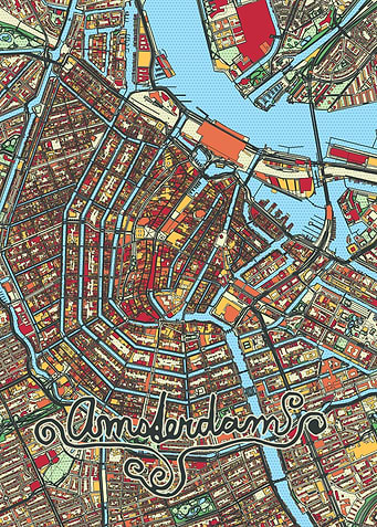 Amsterdam City Street Map