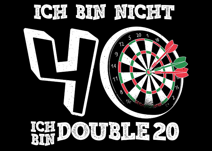 40th bday darts double 20
