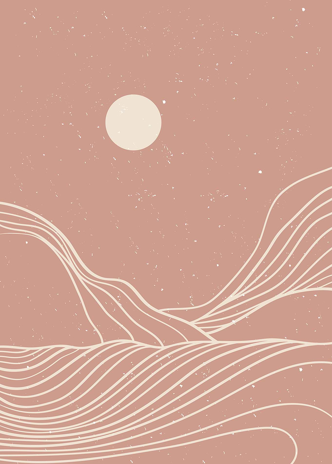Mountain line art