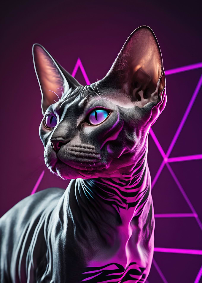 Black Sphynx Cat