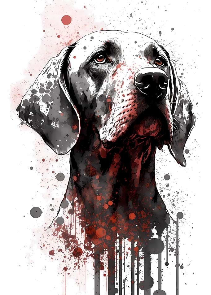 Vizla Dog Portrait